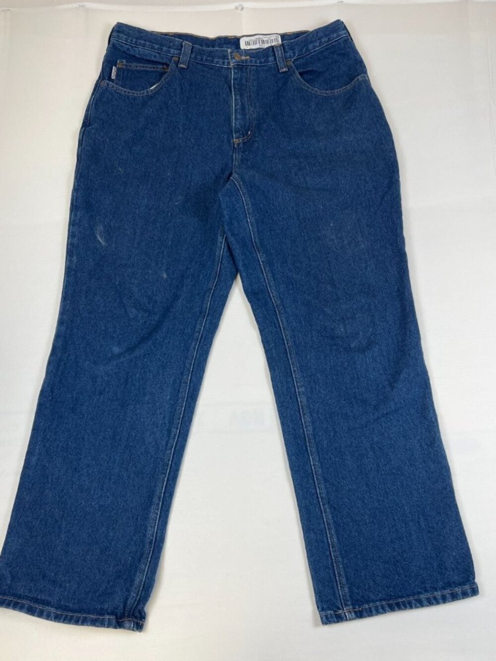 Carhartt Mens 36x30 Relaxed Fit Straight Leg Dark Wash Blue Denim Jeans